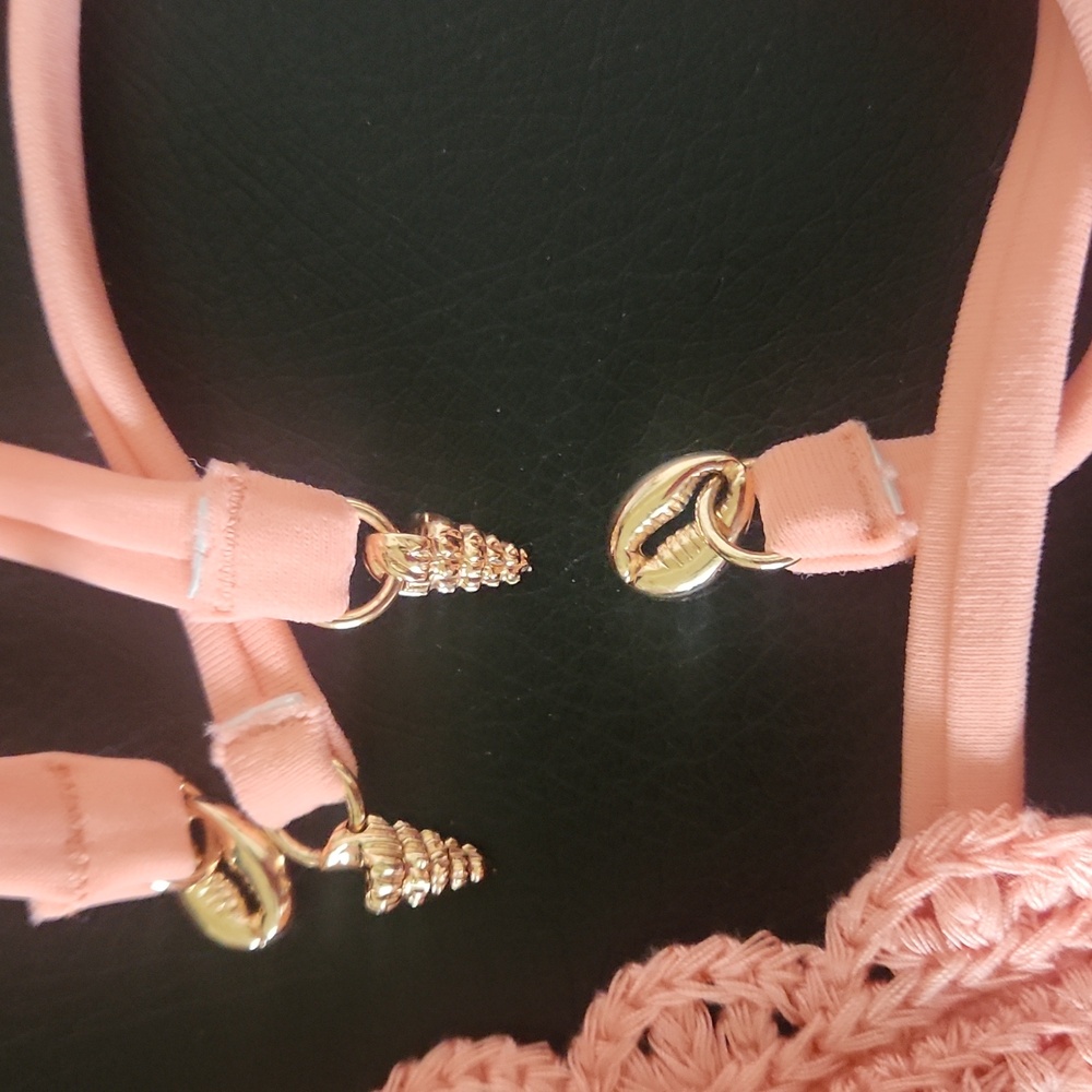 Victoria's Secret Coral Crochet Bikini Set - Picture 5 of 5